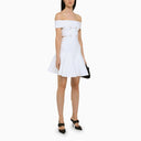 Alexander Mc Queen White Short Dress With Cut Out - Balardi