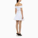 Alexander Mc Queen White Short Dress With Cut Out - Balardi