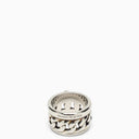 Alexander Mc Queen Logo Detail Silver Tone Ring - Balardi