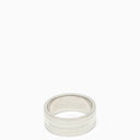 Alexander Mc Queen Ivory Ring With Logo - Balardi