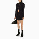 Alexander Mc Queen Navy Wool Miniskirt - Balardi