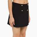 Alexander Mc Queen Navy Wool Miniskirt - Balardi