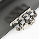 Alexander Mc Queen Jewelled Satchel Shoulder Bag Black - Balardi