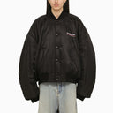 Balenciaga Black Oversize Nylon Bomberjacke