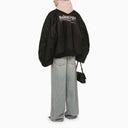 Balenciaga Black Oversize Nylon Bomberjacke