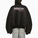 Balenciaga Black Oversize Nylon Bomberjacke