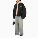 Balenciaga Black Oversize Nylon Bomberjacke