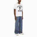 Alexander Mc Queen White/Black Varsity T Shirt