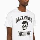 Alexander Mc Queen White/Black Varsity T Shirt