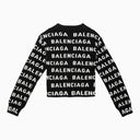 Balenciaga Black/White All Over Logo Sweater