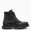 Alexander Mc Queen Black Zip Tread Slick Boot
