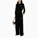 Sudadera con cremallera de algodón negro de Balenciaga con logotipo