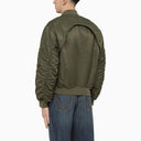 Alexander Mc Queen Convertible Khaki Nylon Bomber Jacket