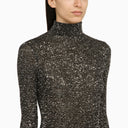 Balenciaga Black and Silver Abito con paillettes