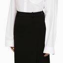 Balenciaga zwarte wol lange rok