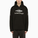 Balenciaga Icon 3 B Sport Hoodie Black