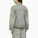 Balenciaga Light Blue Washed Effect Denim Jacket