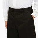 Alexander Mc Queen Black Baggy Cotton Bermuda Shorts