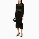 Alexander Mc Queen Black Knitted Midi Dress