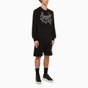 Alexander Mc Queen Black Crewneck Sweatshirt With Distorted Logo