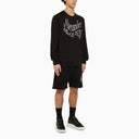 Alexander Mc Queen Black Bermuda Shorts With Distorted Logo
