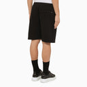 Alexander Mc Queen Black Bermuda Shorts With Distorted Logo
