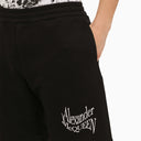 Alexander Mc Queen Black Bermuda Shorts With Distorted Logo