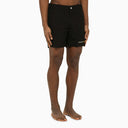 Alexander Mc Queen Black Swim Shorts With Logo