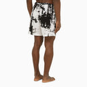 Alexander Mc Queen Abstract Print Swim Shorts With Logo