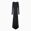 Balenciaga Black Cotton Maxi Lingerie Dress