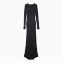Balenciaga Black Cotton Maxi Lingerie Dress