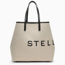 Stella Mc Cartney ECRU Cotton Blend Tote bolso con logotipo