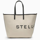Stella Mc Cartney ECRU Cotton Blend Tote bolso con logotipo