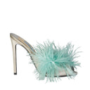 Prada Silk End Feathers Sandals