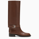Burberry High Brown Leather Boot