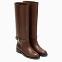 Burberry High Brown Leather Boot