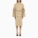 Burberry Honey Cotton Double Breasted Trench Coat - Balardi