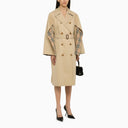 Burberry Honey Cotton Double Breasted Trench Coat - Balardi