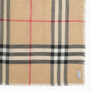 Burberry Beige Wool Scarf With Check Pattern
