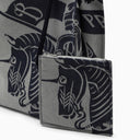 Burberry Medium Grey Canvas Tote Bag With Logo