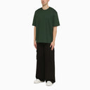 Maglietta in cotone verde scuro di burberry