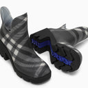 Burberry Marsh Black Gummi -Knöchelstiefel mit Scheckmuster