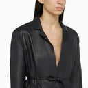 Swd By S.W.O.R.D. Dark Blue Leather Blazer