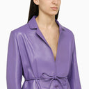 Swd By S.W.O.R.D. Violet Leather Blazer - Balardi