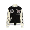 Off White Wool Bomber Jacket