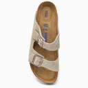Birkenstock Taupe Suede Arizona Slide