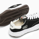 Maison mihara yasuhiro tela nera blakey sneaker top bassi