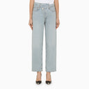 Jeans distrutti in denim azzurro