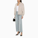 Jeans distrutti in denim azzurro