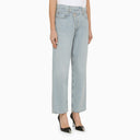 Jeans distrutti in denim azzurro